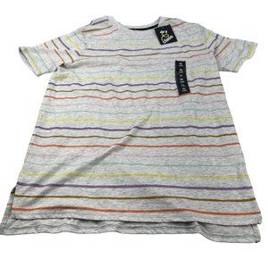 Art Class Boy's Size XL 16 Tee Shirt Short Sleeve Striped Multicolor New